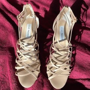Steve Madden nude strappy heel